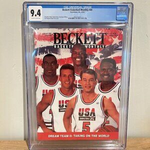 Beckett Basketball Monthly August 1994 Issue #49 Dream Team II CGC 9.4